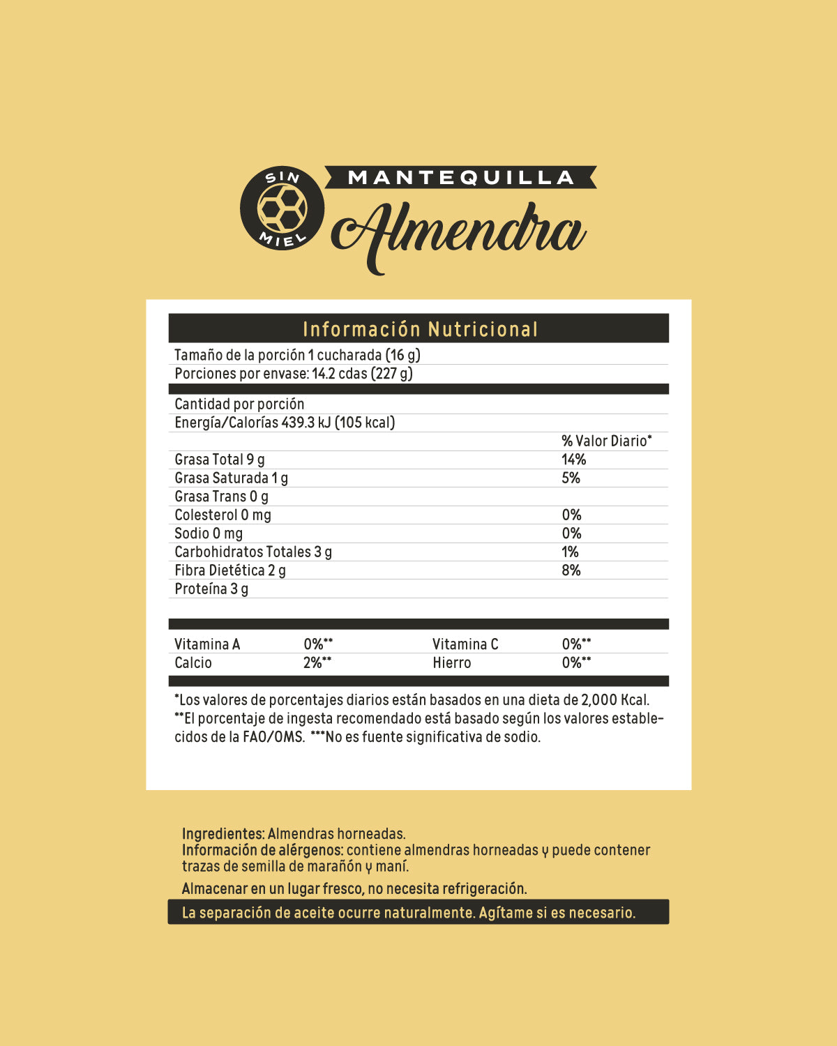Mantequilla de Almendra Creamy Tarro Sin Miel
